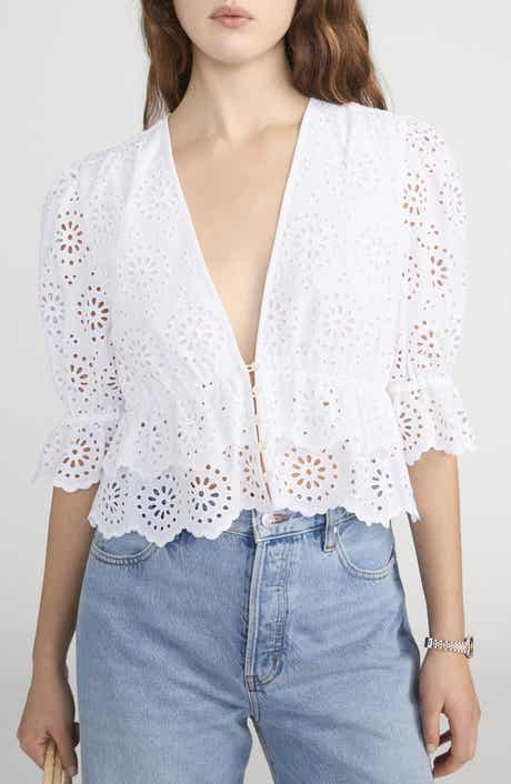 The Solstice Eyelet Cotton Top
