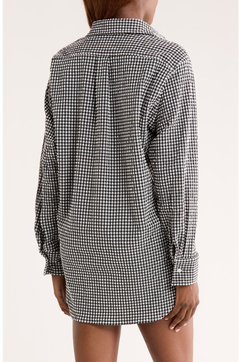 Oversize Cover-Up Shirt, Alternate, color, BLACK