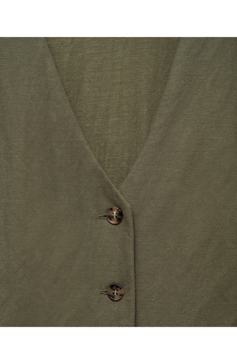 MANGO Sleeveless Button-Up Dress, Alternate, color, 