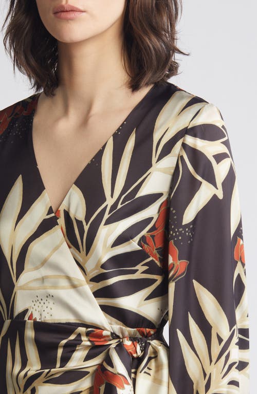Shop Sam Edelman Protea Long Sleeve Satin Wrap Dress