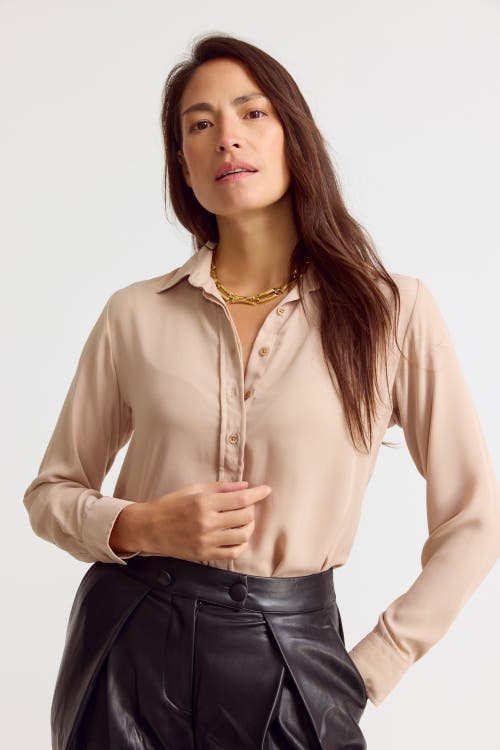 The Shirt By Rochelle Behrens The Signature Shirt In Brown