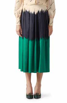 LK Bennett Dora Dip Dye Cotton Skirt