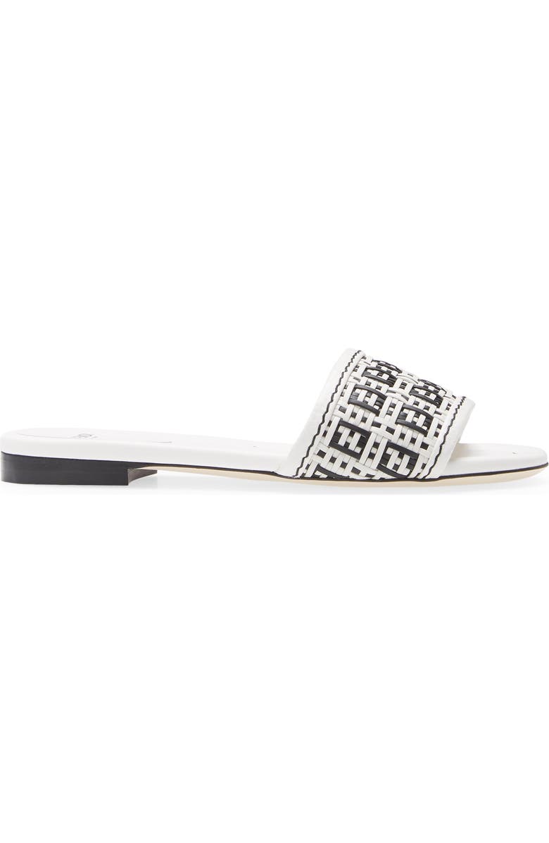 Fendi Woven FF Logo Sandal, Alternate, color,