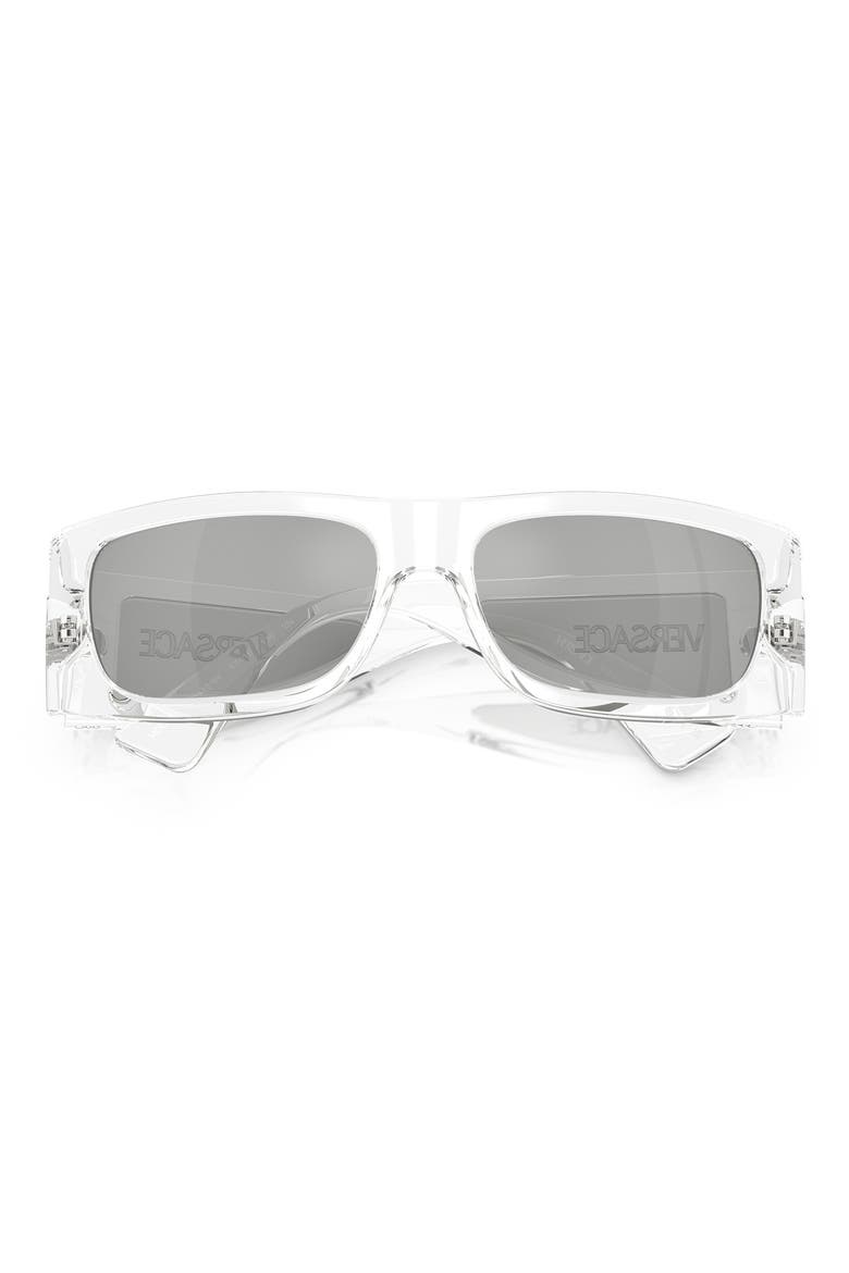 57mm Pillow Sunglasses, Alternate, color, CRYSTAL