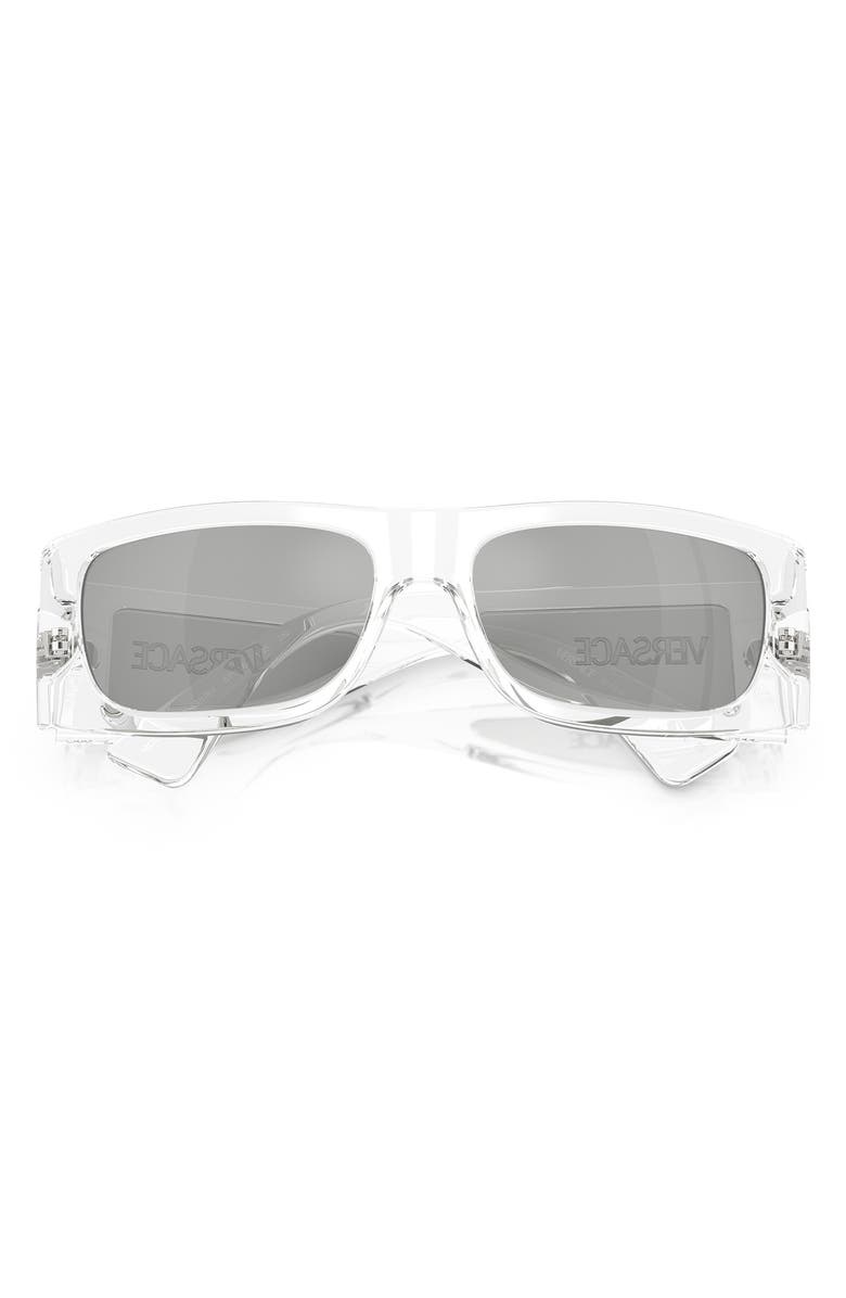 Versace 57mm Pillow Sunglasses, Alternate, color, Crystal