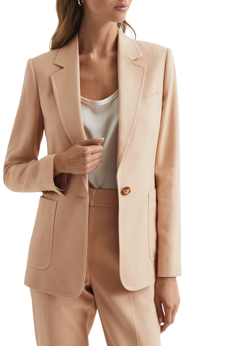 Reiss Ember One-Button Blazer, Main, color, Camel