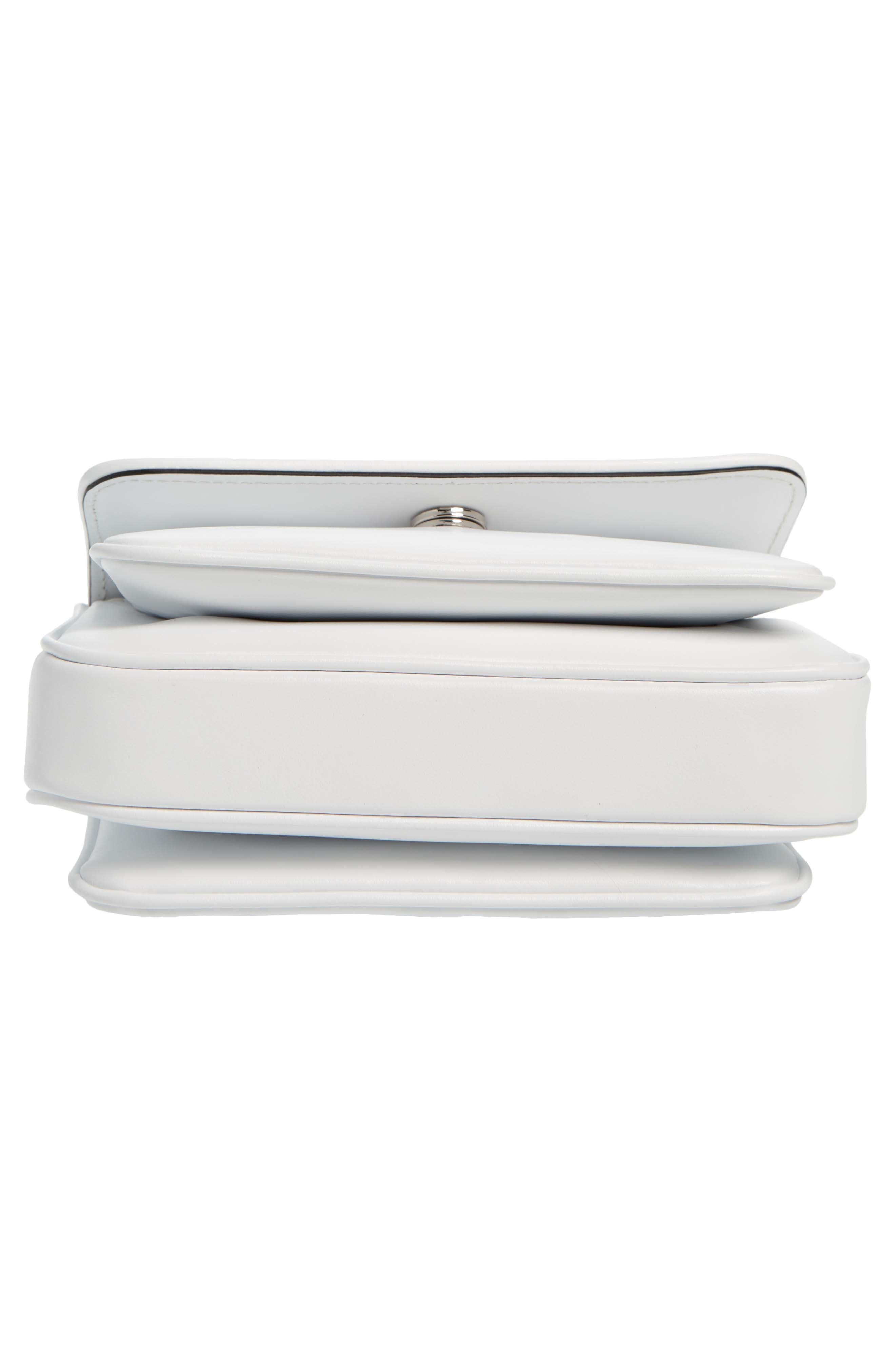 Moschino Knotted Strap Leather Shoulder Bag, Alternate, color, 