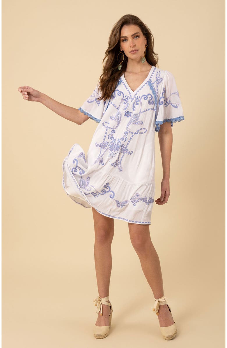 Hale Bob Lennox Embroidered Dress, Alternate, color, 