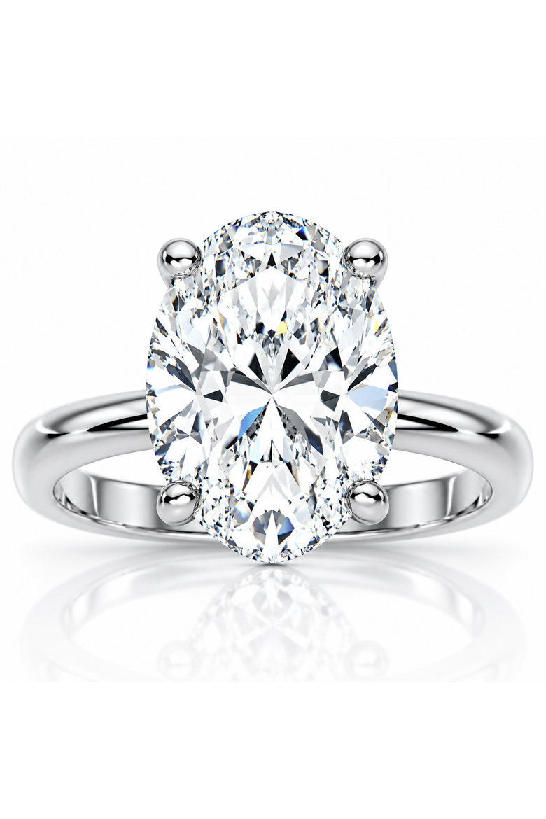 Certified 3.10Ct Oval Diamond Hidden Halo Engagement Ring 14k Gold Lab Grown, Main, color, 14k White Gold