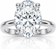 Bliss Diamond Certified 3.10Ct Oval Diamond Hidden Halo Engagement Ring 14k Gold Lab Grown