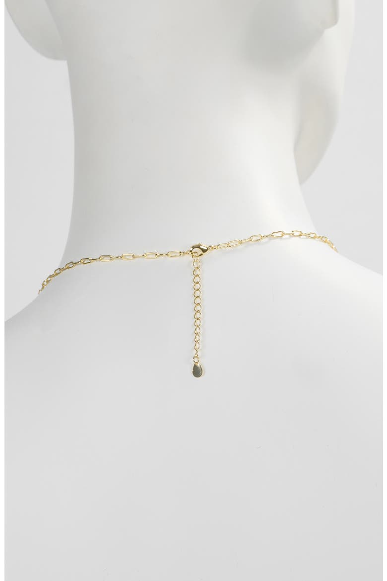 Cubic Zircoina Angel Coin Y-Necklace, Alternate, color, GOLD