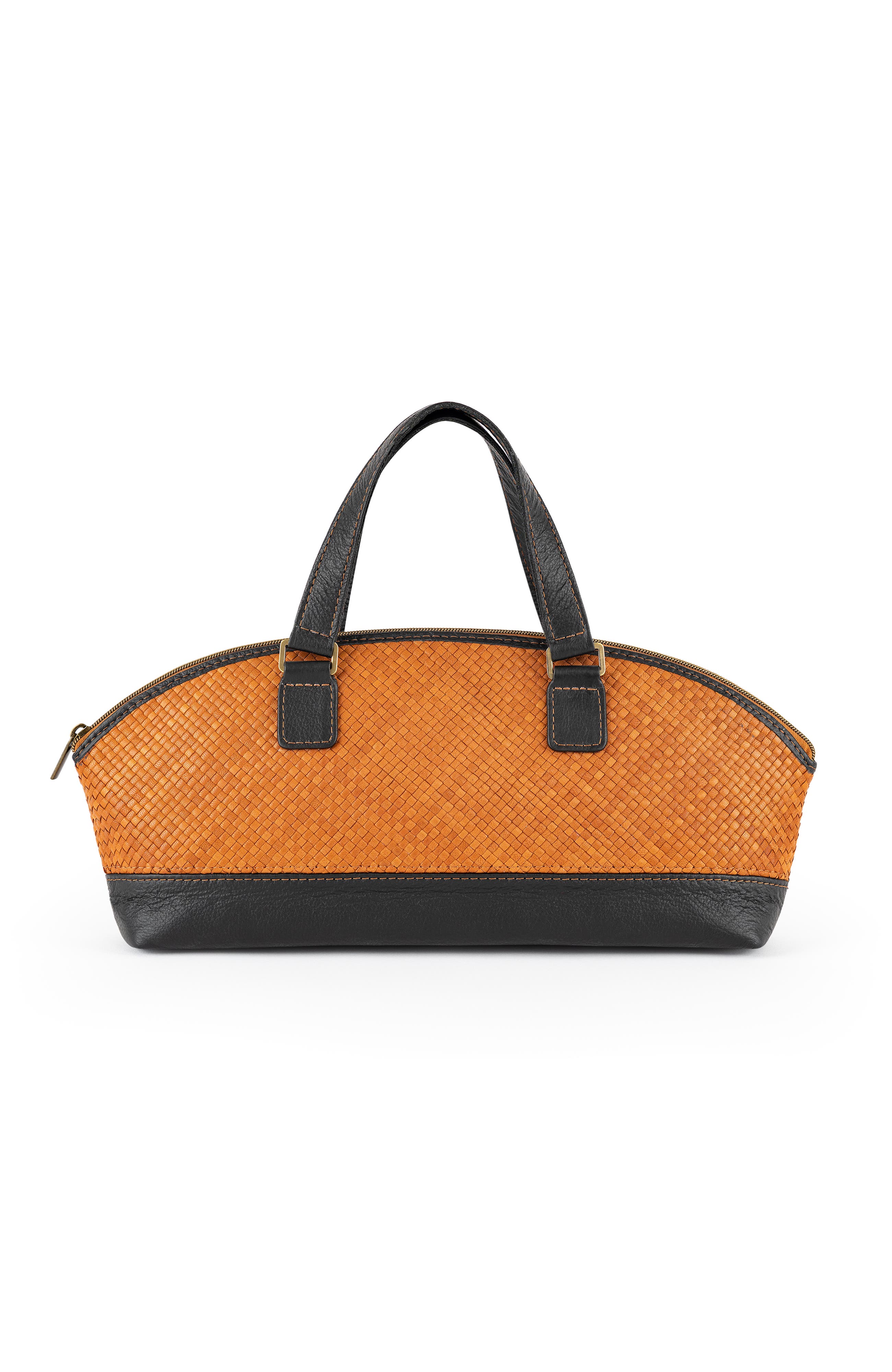 Deux Mains Satchel Bowler Bag, Main, color, Cognac