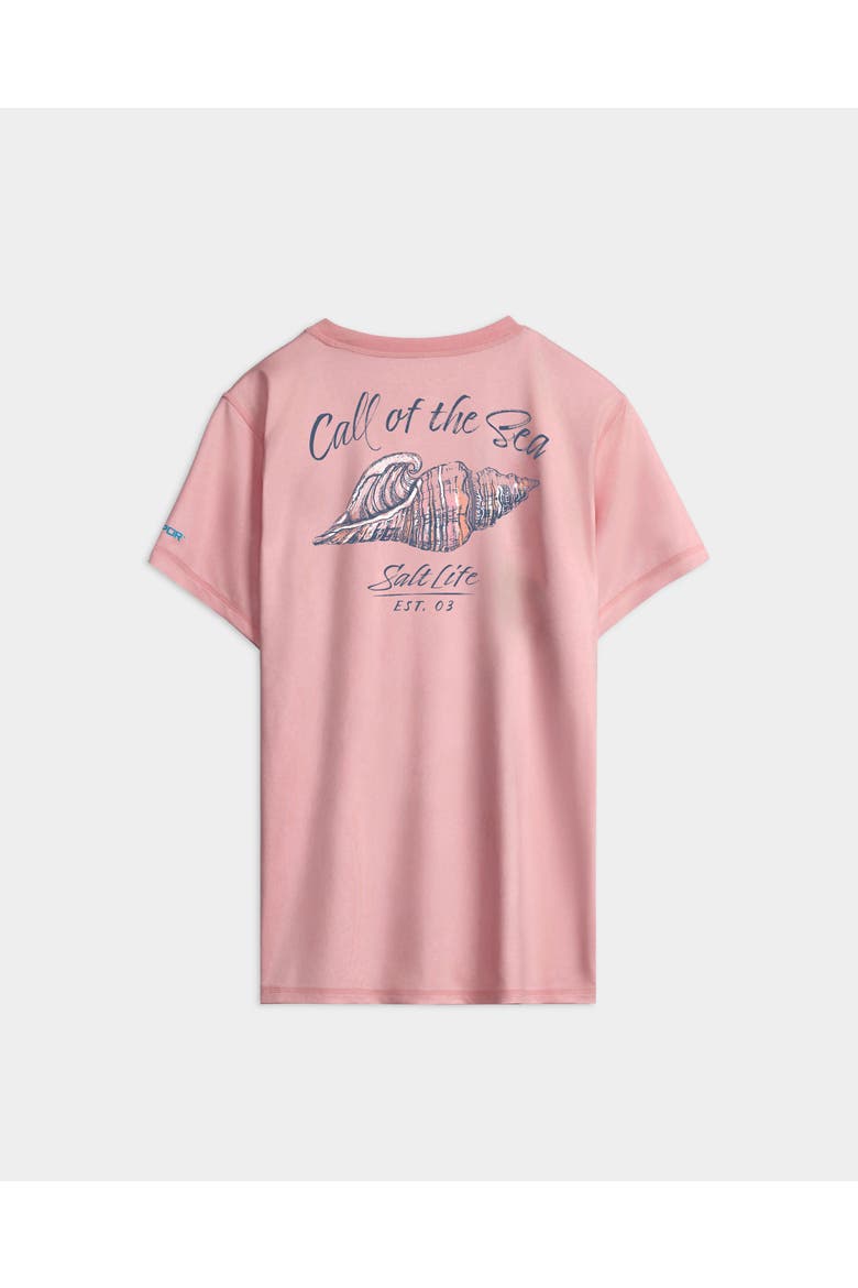Call of the Sea Performance Short Sleeve Tee, Alternate, color, Rose Bud Heather
