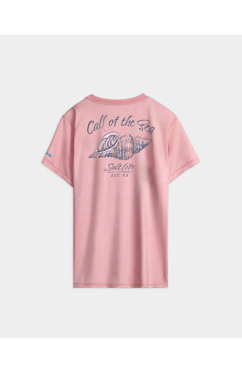 Salt Life Call of the Sea Performance Short Sleeve Tee, Alternate, color, Rose Bud Heather