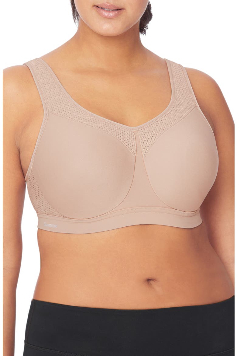High Impact Seamless Underwire Sports Bra, Main, color, CAFE