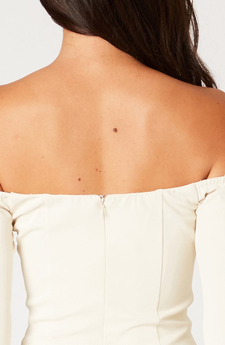 Nia Moira Off the Shoulder Long Sleeve Minidress, Alternate, color,