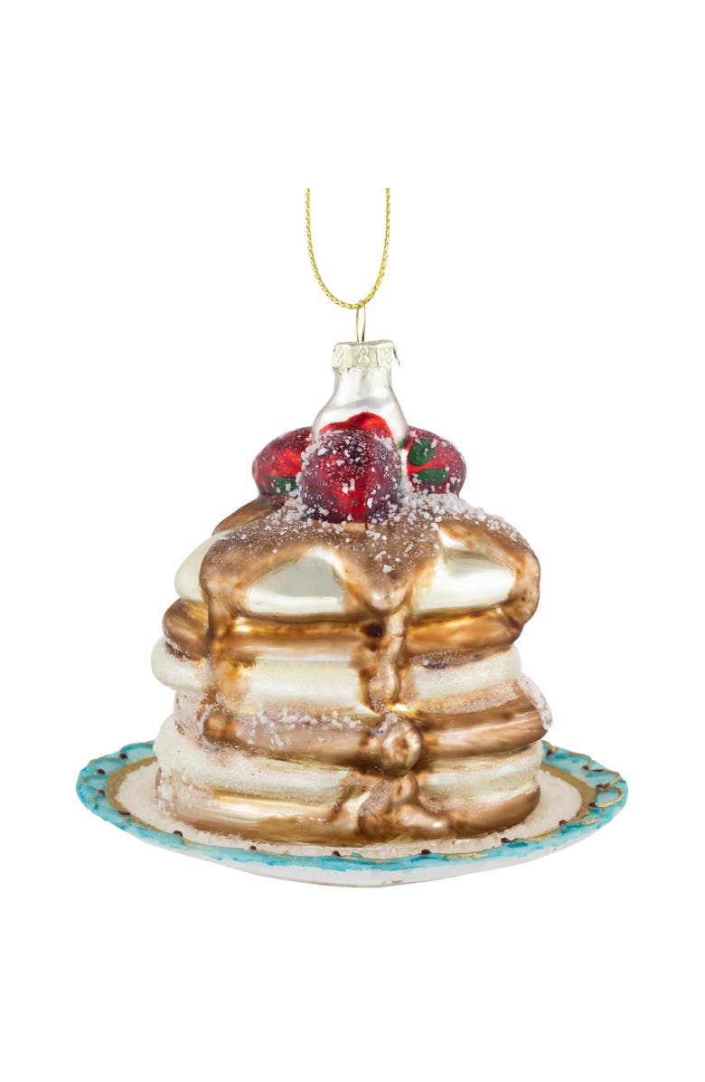 Northlight 3.75" Pancakes and Syrup Glass Christmas Ornament, Main, color, 