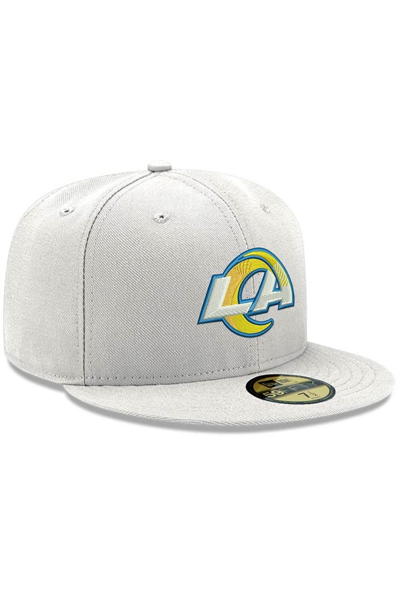 Men's New Era White Los Angeles Rams Omaha 59FIFTY Fitted Hat, Alternate, color, White