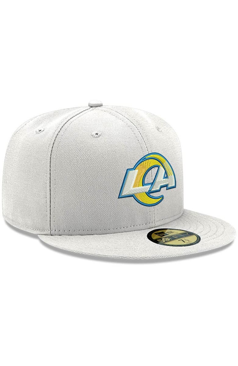 New Era Men's New Era White Los Angeles Rams Omaha 59FIFTY Fitted Hat, Alternate, color,