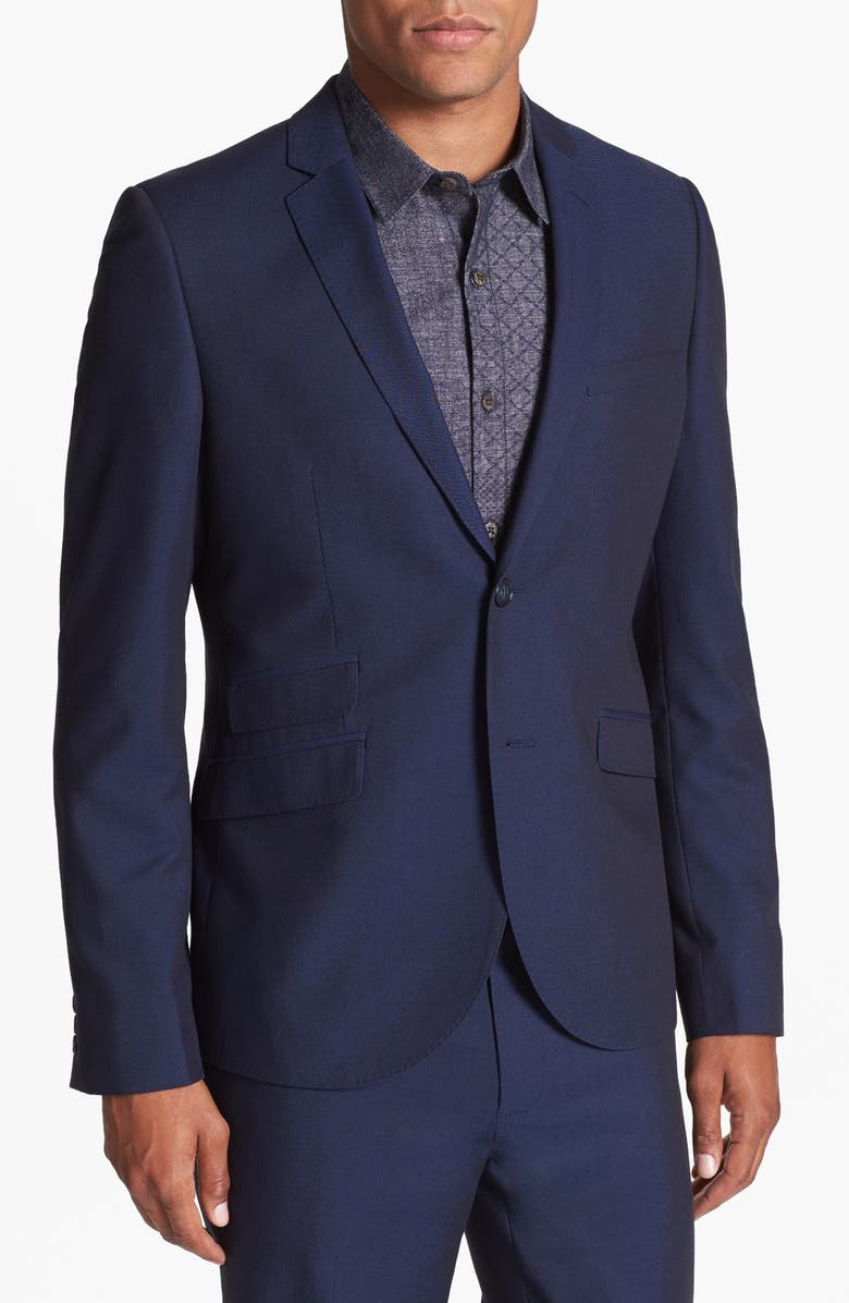 Topman Skinny Fit Blazer, Main, color, 