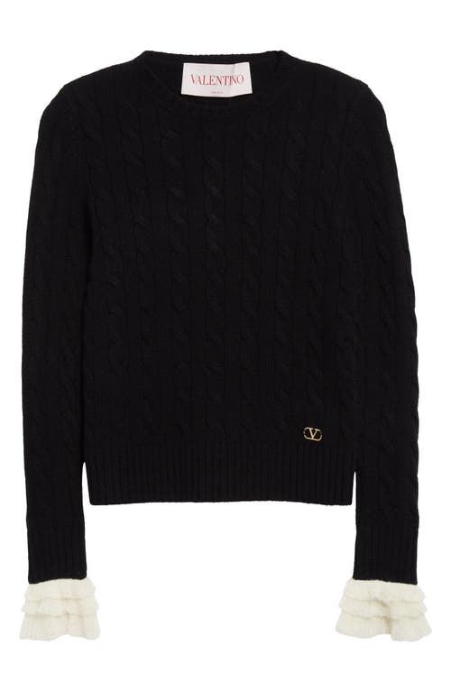 Valentino Garavani Sweaters In Ivory/black