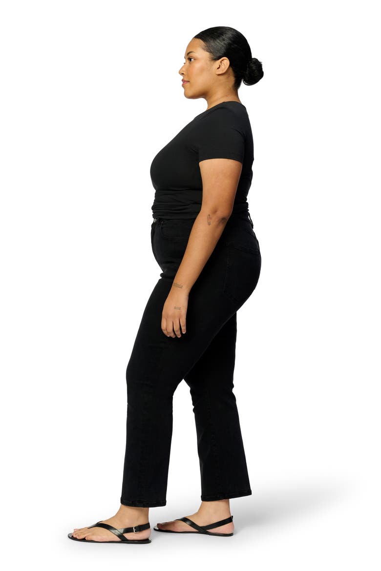 ASE High Waist Straight Leg Stretch Jeans, Alternate, color, JET BLACK