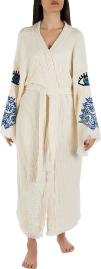Iris - Mandala Evil Eye Handmade Cotton Kimono