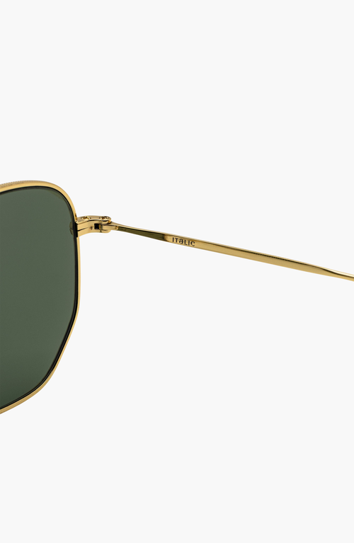 ITALIC ITALIC NICO HEXAGONAL GERMAN STAINLESS STEEL SUNGLASSES 