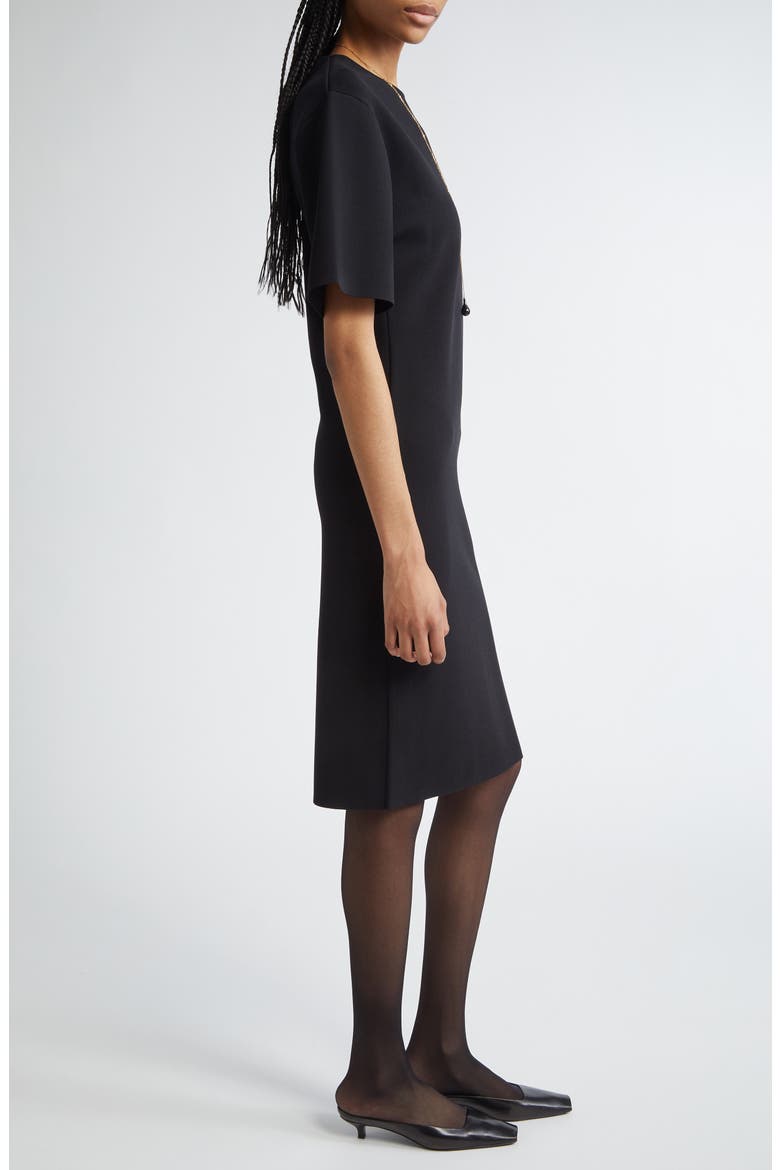 Compact Jersey T-Shirt Dress, Alternate, color, BLACK