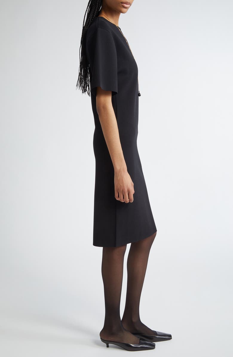 TOTEME Compact Jersey T-Shirt Dress, Alternate, color, Black