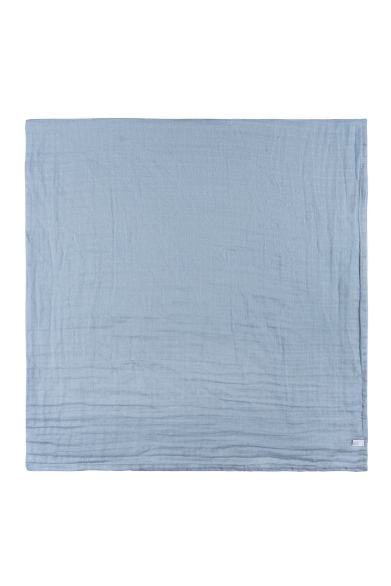 Muslin Swaddle Blue Blankets 2-Pack, Alternate, color, Blue Leaf