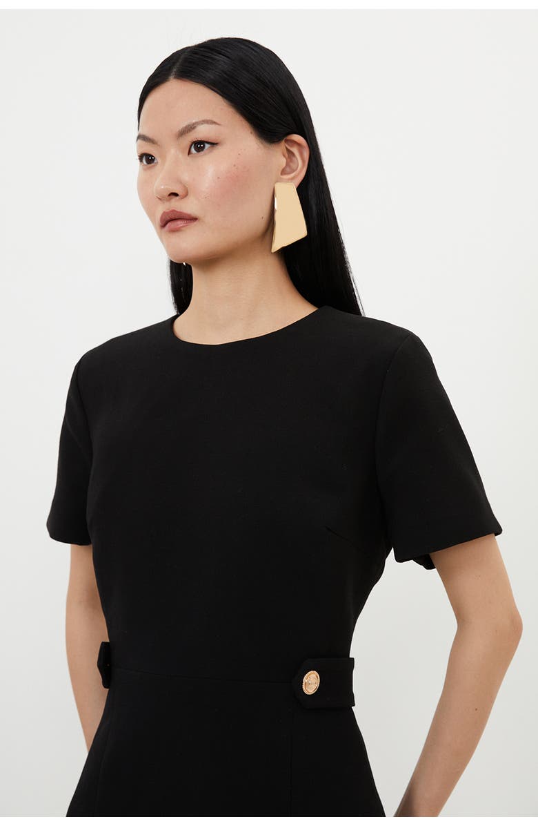 Karen Millen Tailored Mini Dress, Alternate, color, Black