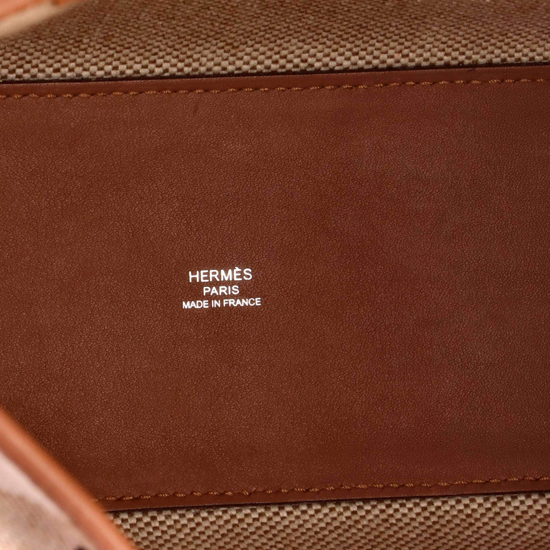 Pre-Owned Hermes Cabas H en Biais Tote Canvas with Leather 27, Alternate, color, Gold