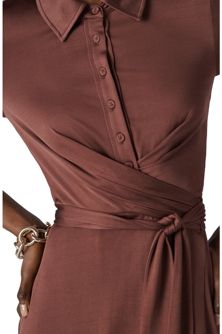 Sana Wrap Shirtdress, Alternate, color, CHOCOLATE