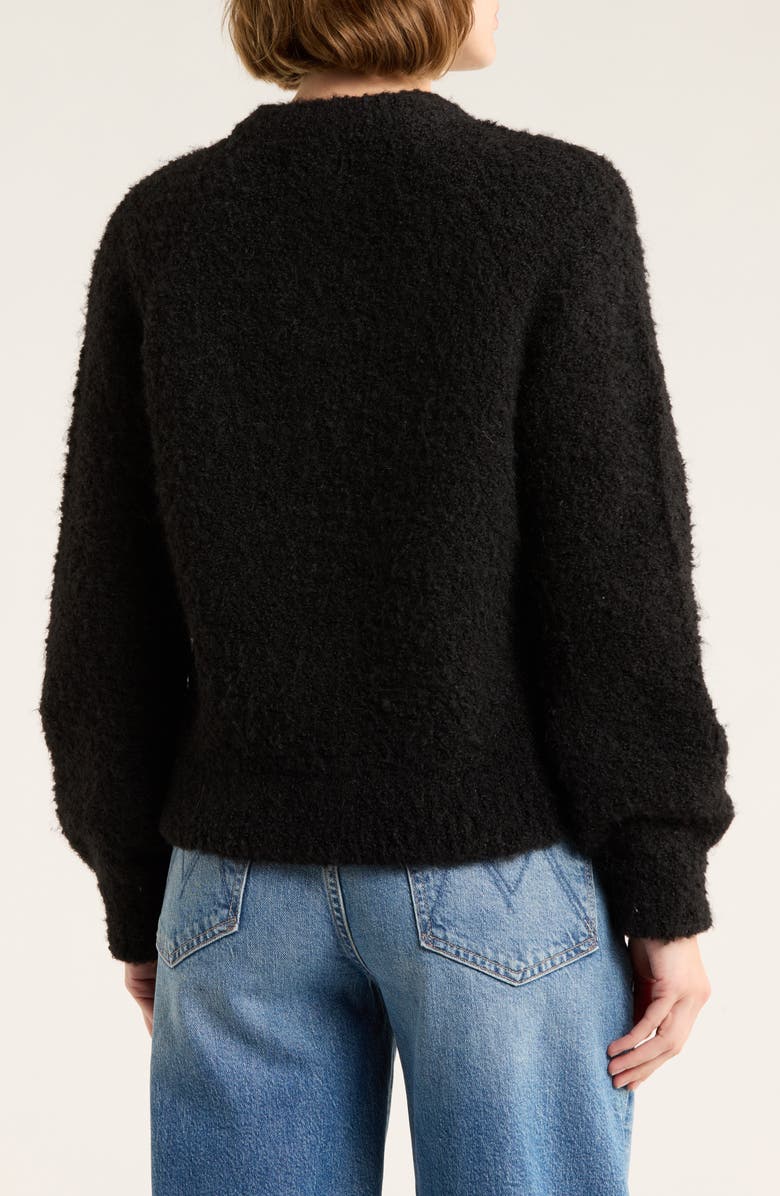 FRNCH High Winter Button Front Cardigan, Alternate, color, Noir