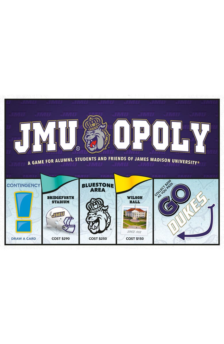 Late for the Sky JMU Opoly James Madison Themed Board Game Ages 8+, Main, color, Multicolored