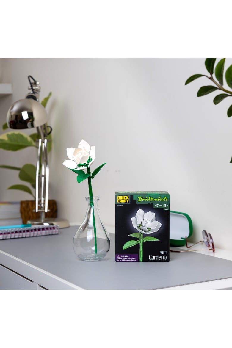 Bricktanicals White Gardenia Building Set, Alternate, color, White