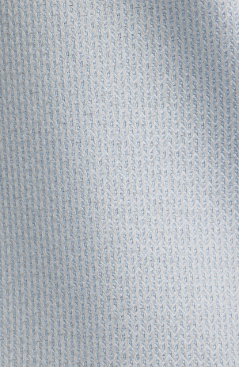 Nordstrom Trim Fit Premium Linen Dobby Dress Shirt, Alternate, color, Blue Adriano Texture