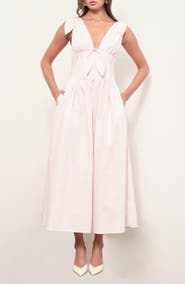 MAUDE CLUB Remi Lace Detail Cotton Dress