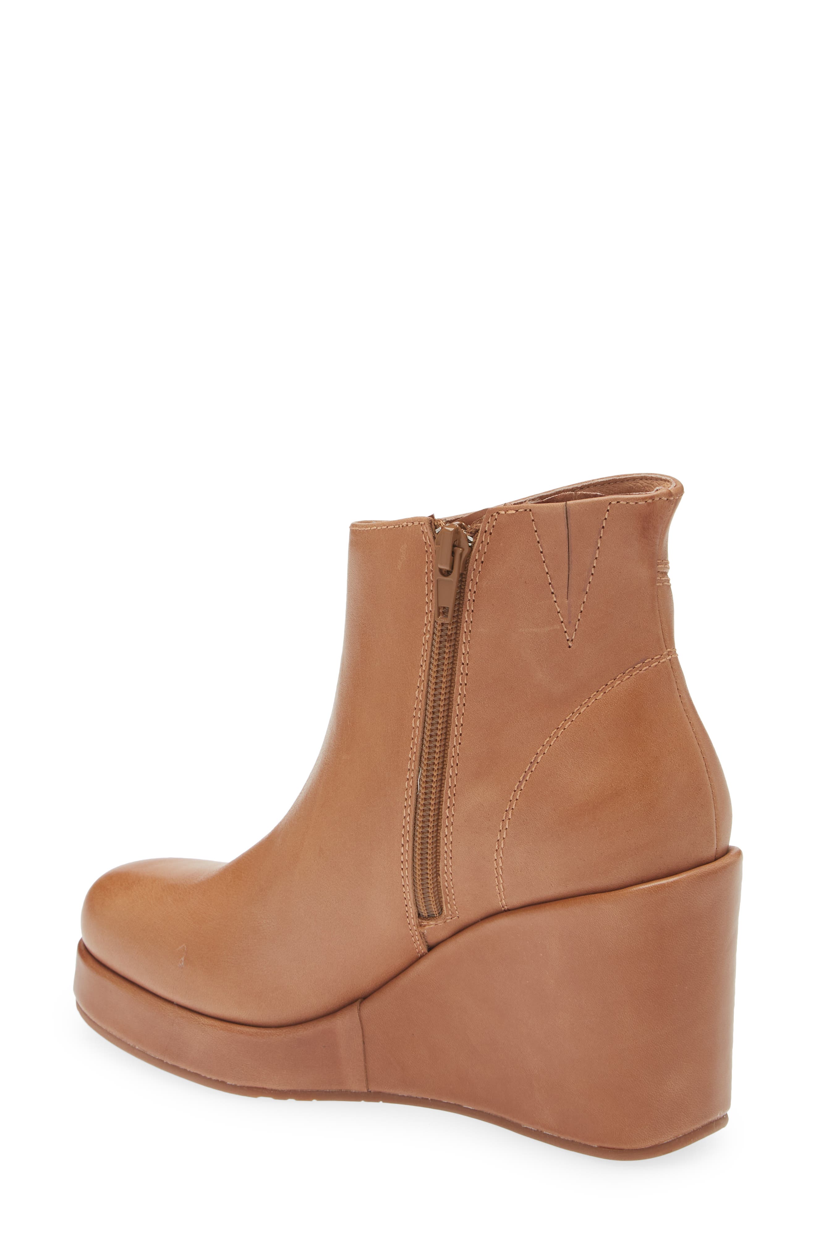 Penny Wedge Bootie, Alternate, color, CHESTNUT LEATHER