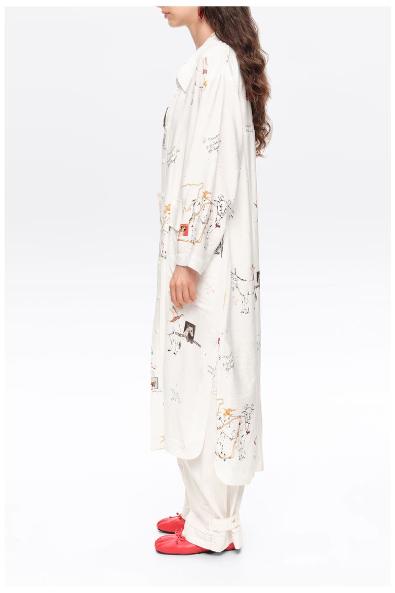Chain Print Midi Shirt Dress, Alternate, color, COLLAGE ANIMAL CHAIN