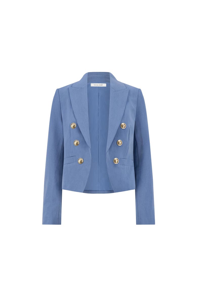 Gabrielle Double Breasted Blazer, Alternate, color, Blue