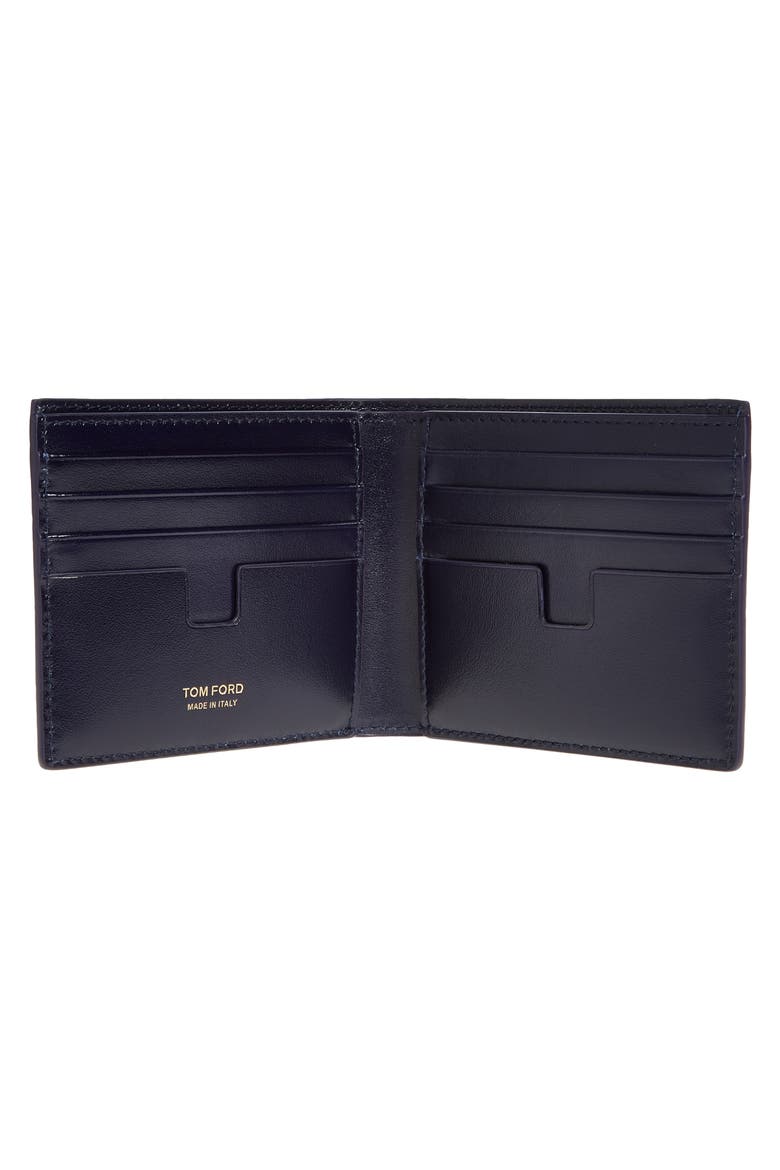 T-Line Croc Embossed Leather Bifold Wallet, Alternate, color, ROYAL BLUE