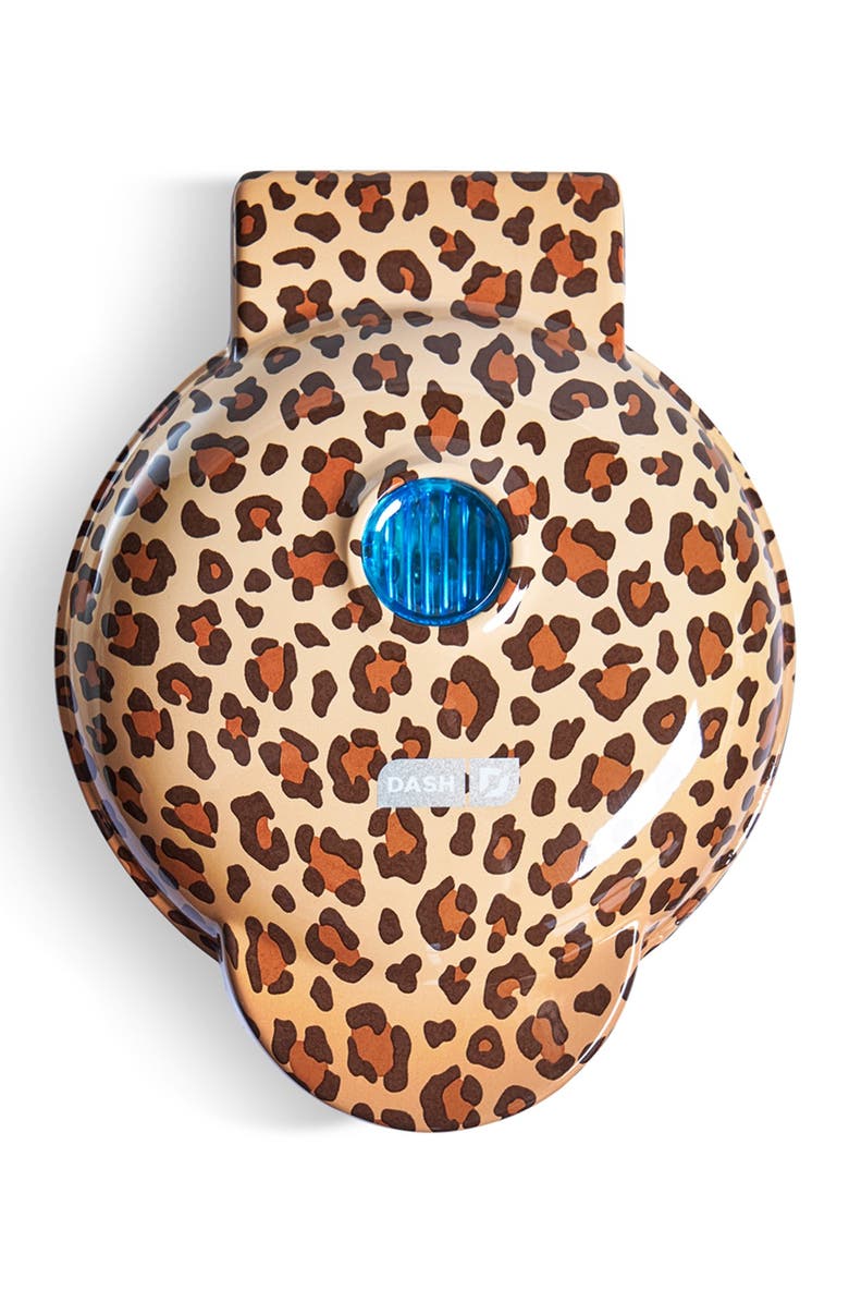 Dash Mini Waffle Maker - Leopard, Alternate, color,