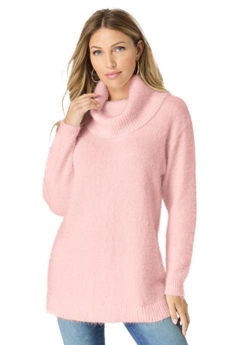 Eyelash Cowl Neck Sweater (Plus)