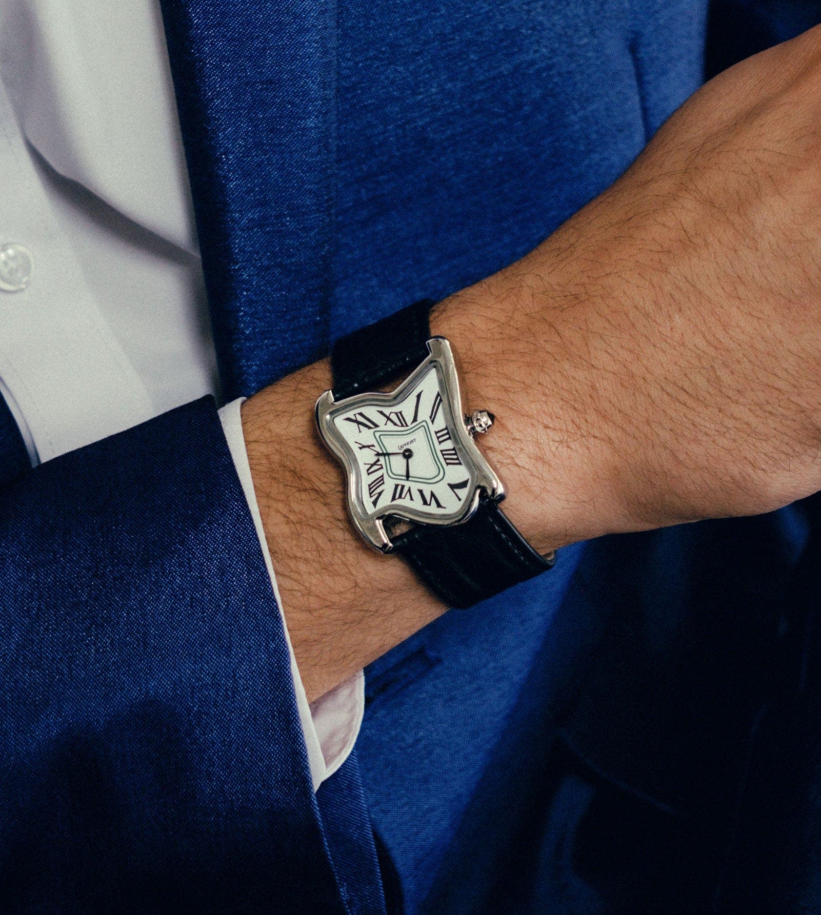 Laphont Large Square Melting Silver Watch (Men) | Nordstrom