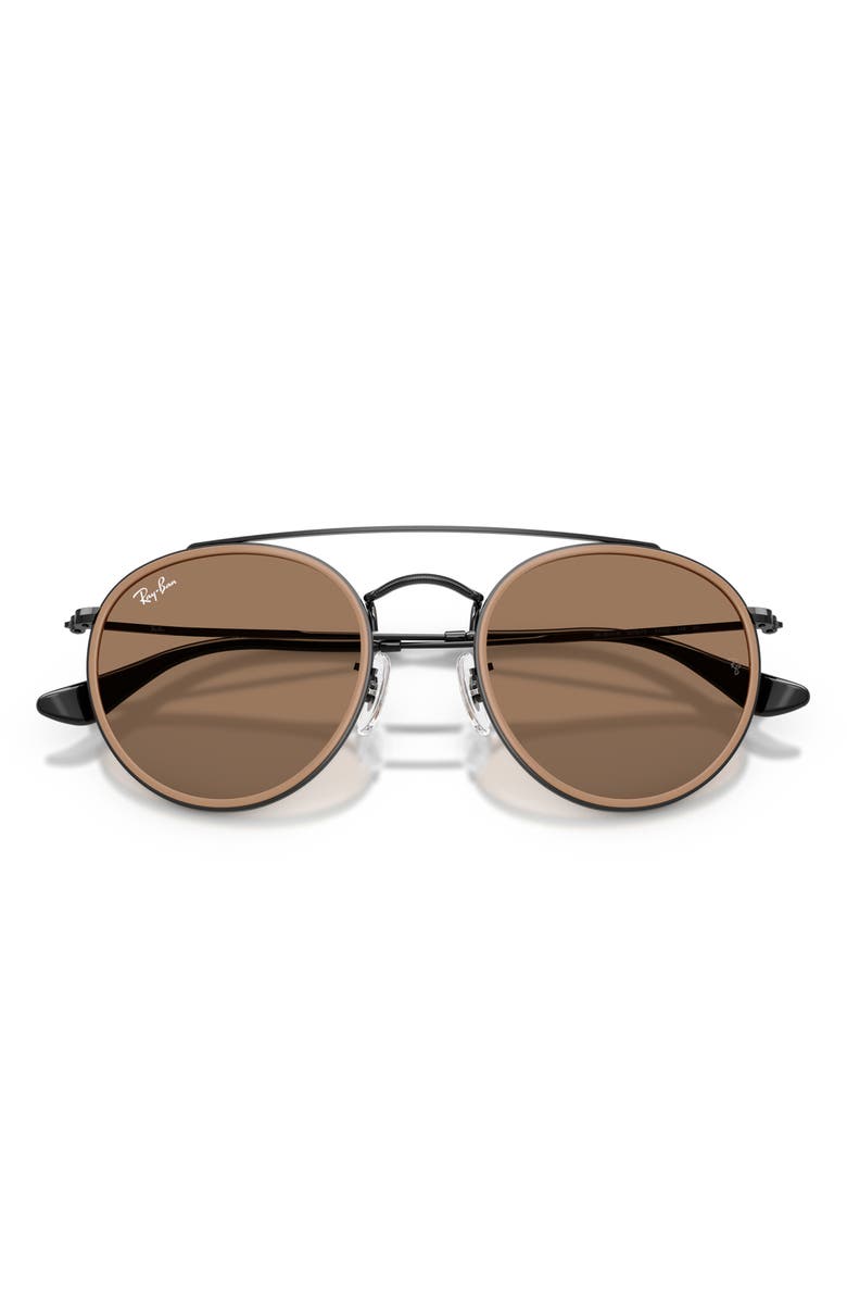 Ray-Ban 51mm Aviator Sunglasses, Alternate, color, Black / Brown