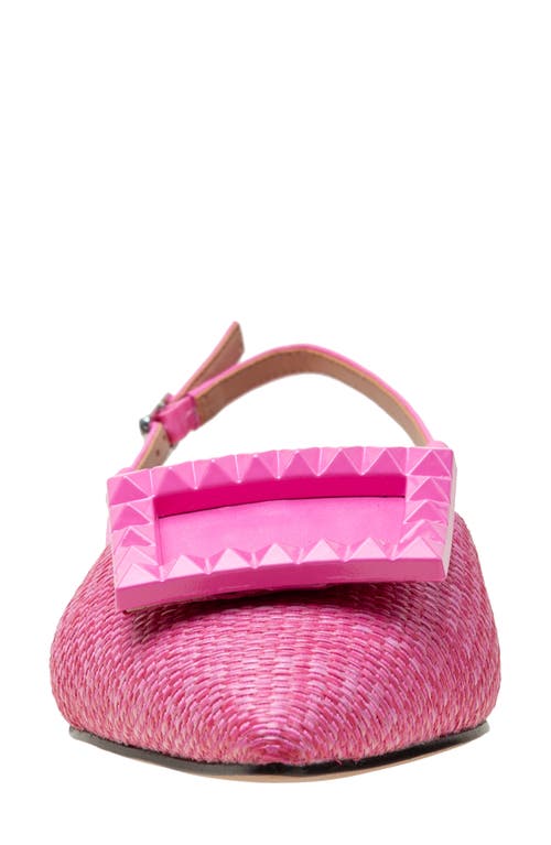 Linea Paolo Carmen Slingback Pointed Toe Flat In Pink