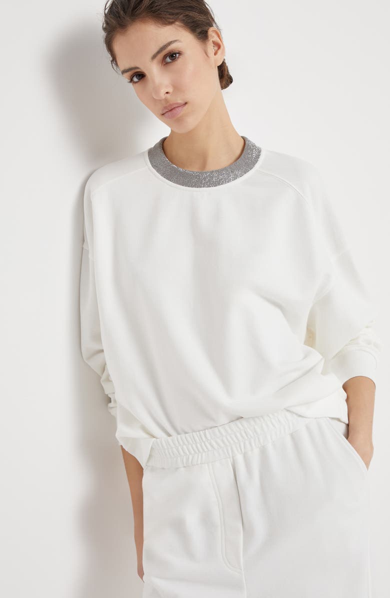 Brunello Cucinelli Cotton French terry sweatshirt, Alternate, color, 