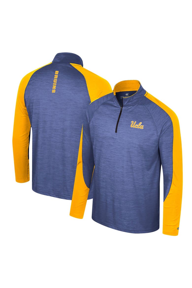 Men's Colosseum Blue UCLA Bruins Langmore Raglan Quarter-Zip Top, Main, color, Blue